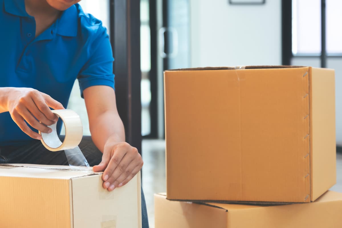 Packing a box for shipping